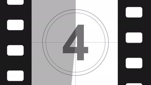Old Movie Countdown 5 Start Animation