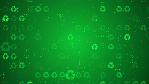 Abstrakte Hintergrundschleife von Recycle Icon Technology