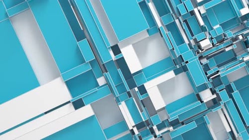 Animated 3D Geometric Loop Background