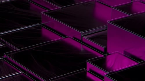 Neon Pink Cube Stairs Loop