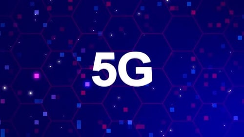 5G Technology Network Digital Background Animation