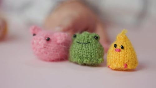 Knitted Animal Toys, Close Up
