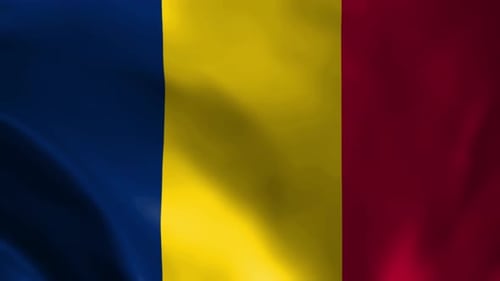 Vertical Waving Flag of Chad Seamless Loop