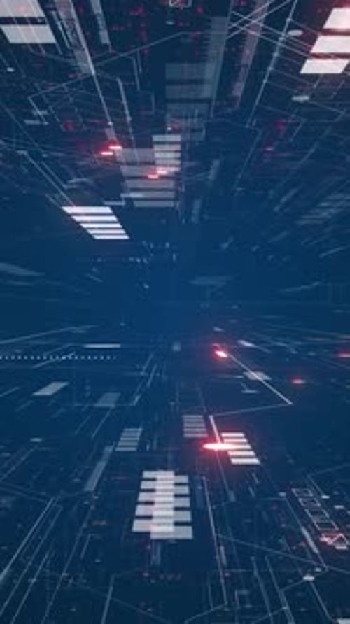 Vertical Video Futuristic SciFi Animation Journey