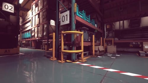 Interior of a Warehouse Storage of Retail Shop