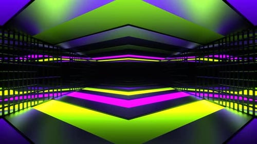 Purple And Lime Guide Tunnel Background Vj Loop In 4K