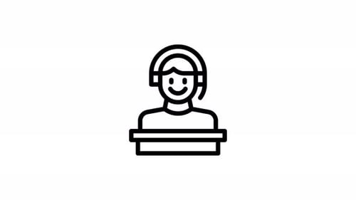 agent line icon animation