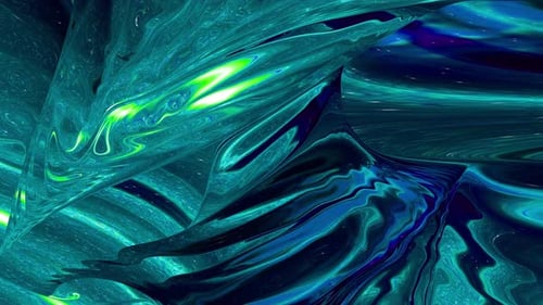 Liquid Green Waves Loop