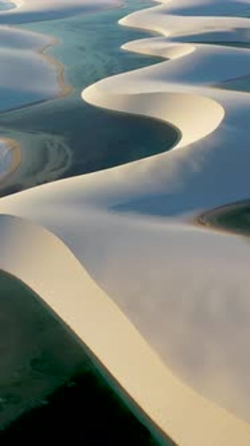Lencois Maranhenses Brazil. Tropical scenery for vacation travel.