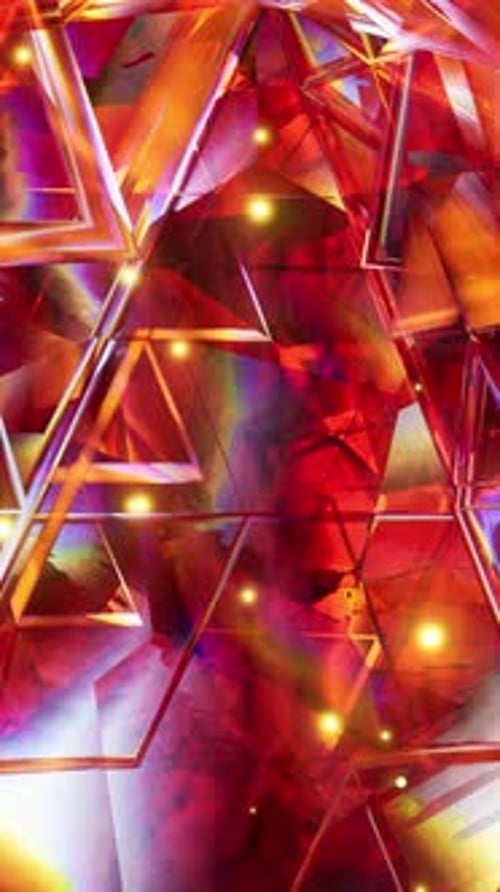 A Very Colorful Abstract Painting with a Lot of Lights