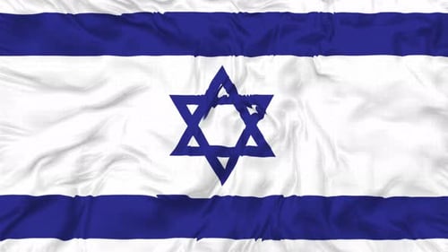 Waving Israel Flag Realistic Animation