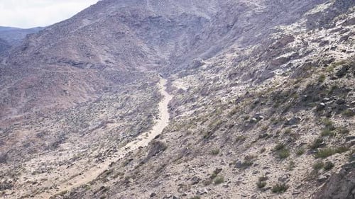 Rocky Terrain Highlights the Rugged Beauty of Desert Landscape in Daylight