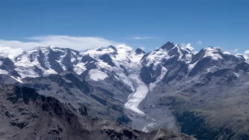 Time Lapse Of Clouds Over Glacier