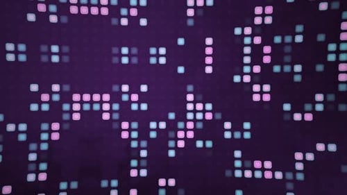 Abstract Geometric Digital Pixels Animated Background Loop