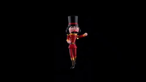 3D Animated Christmas Nutcracker Soldier Dancing