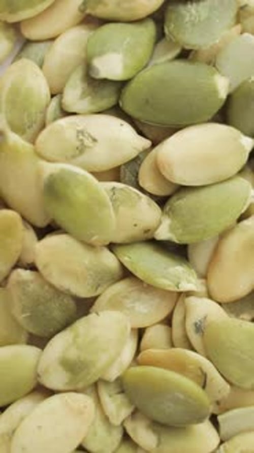 Close up of Pile of Pumpkin Seeds