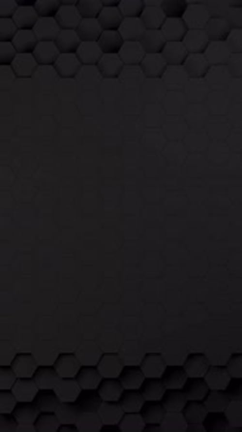 Vidéo verticale de fond géométrique avec technologie de fond à motif foncé hexagonal