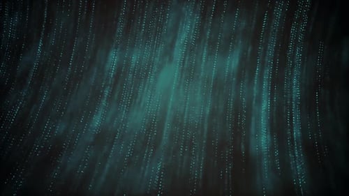 Green Shiny Particles Lines Animation Loop