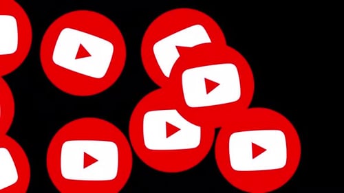 Youtube Social Media Icons Transition Alpha Channel