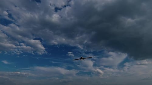 UAV Drone Flying Through Dynamic Cloudscape