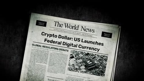 Retro Newspaper Headlines on Tech and Finance News