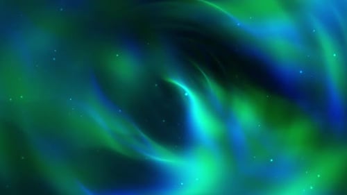 Fluid Abstract Glowing Blue Green Energy Background Loop