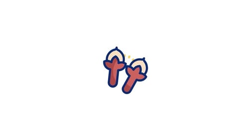 Animated Cloves Spice Icon Loop