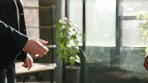 Close Up Two Diverse Men Shake Hands Multiracial Businessmen Conclude Successful Contract Agreement