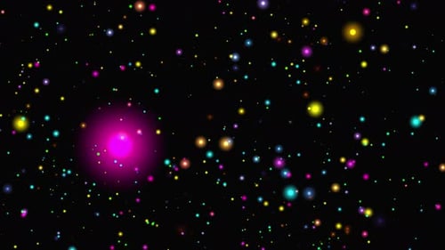 Colorful Glowing Particle Glitter Animation Background Loop V2