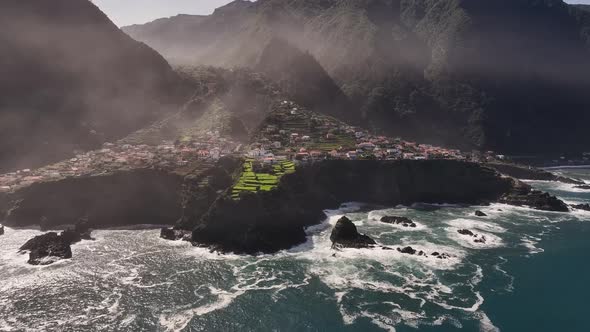 Coastal Landscape Imagery Drone Captures Tranquil Rural Coast ...