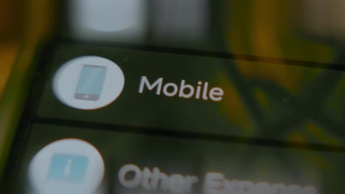 Finger Tapping Mobile Icon on Device