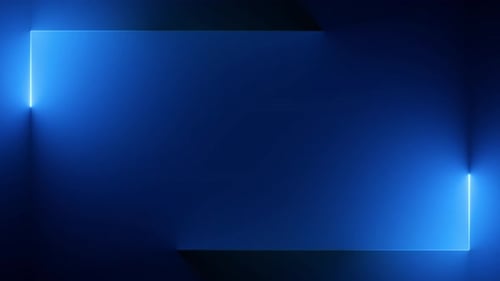 fond néon bleu abstrait avec cadre linéaire