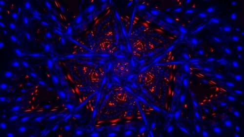 Flashing Neon Lights Pulse in a Vibrant Disco Pattern Creating a Seamless VJ Loop