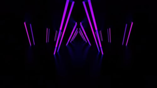 Purple Gradient Neon Abstract Tunnel Seamless Animation