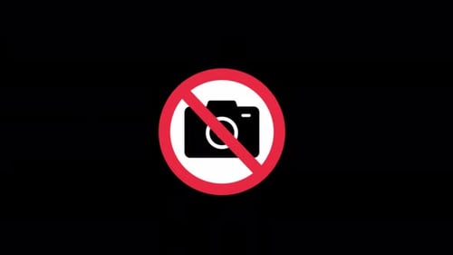 No Camera Icon. Photography Not Allowed Icon Animation Video - Transparent