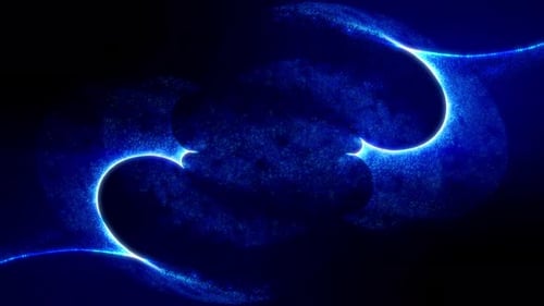 Abstract Blue Particle Flow Background Animation