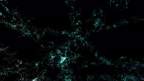 Flowing Digital Particles Abstract Technology Background