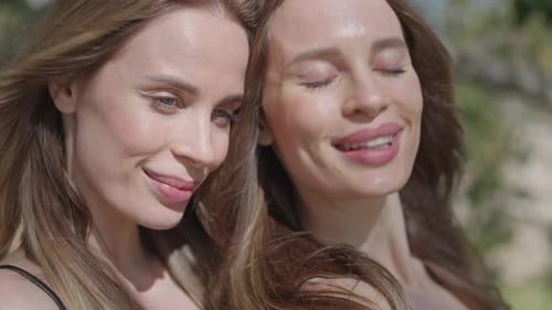 Close Up of Beautiful Women Posing in Nature