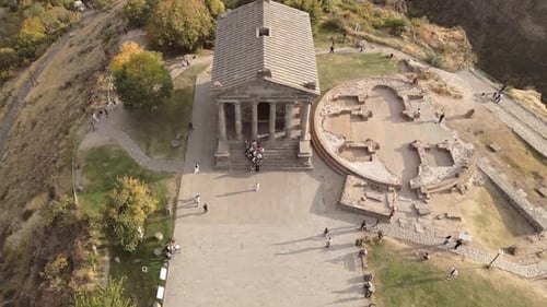 Visitors By Ancient Garni Temple (Fly Over)