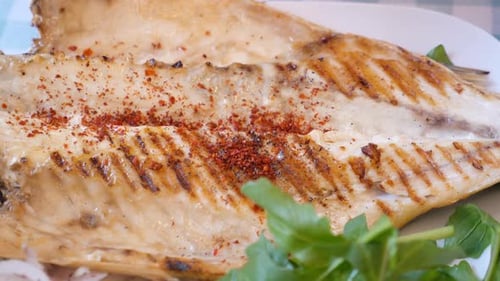 Grilled Fish with Spices Enjoyed at Coastal Restaurant
