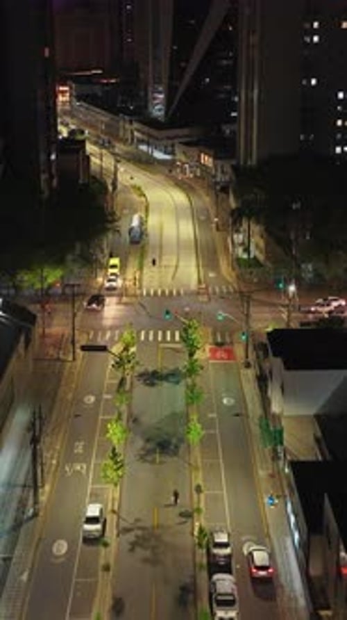 Curitiba Night Urban Aerial Skyline Brazil Panorama Curitiba.mov