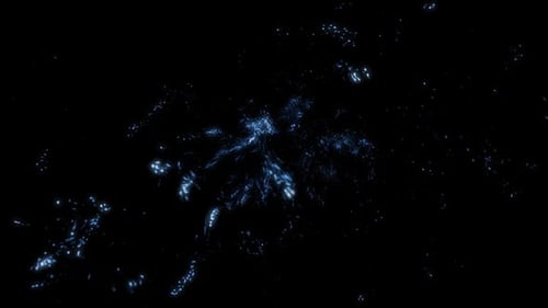 Abstract Luminous Particle Explosion Reveal Transition