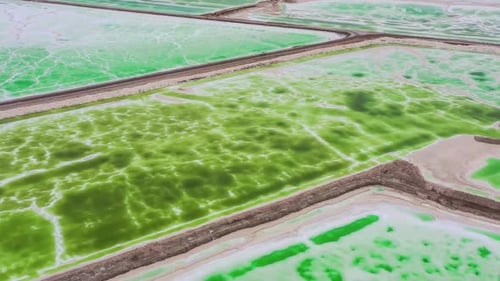 Cinematic View Of Salt Lake In China