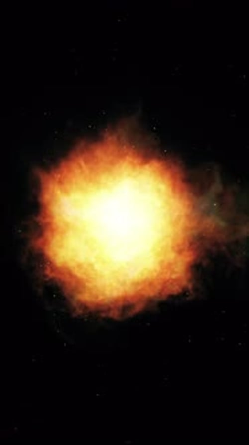 Looping Abstract Fireball Tunnel with Particles Animation Background