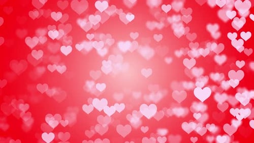 Red Valentines Day Heart Background Loop V2