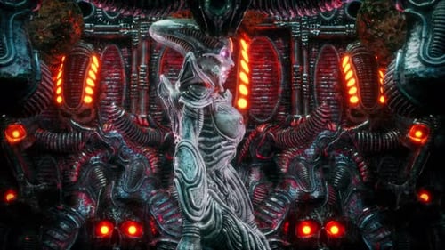 Biomechanical Girl VJ Loop