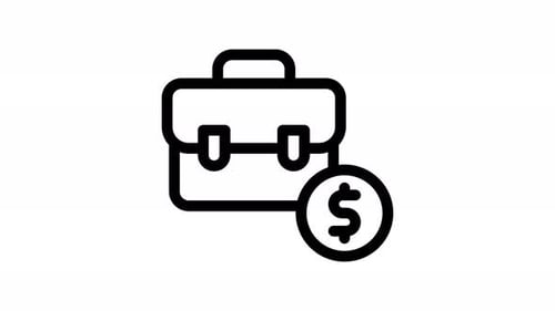 briefcase line icon animation