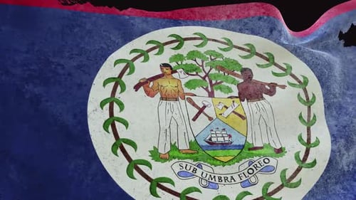 Old And Dirty Belize Flag