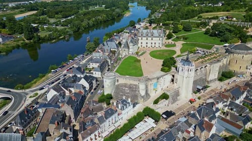 Royal Château of Amboise with Loire River