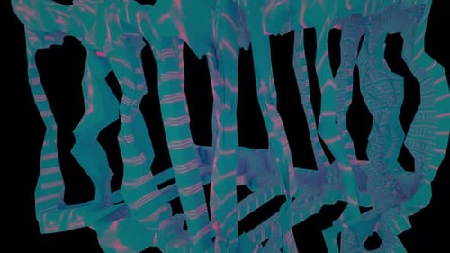 Abstract Morphing Neon Organic Structure Seamless Loop Background